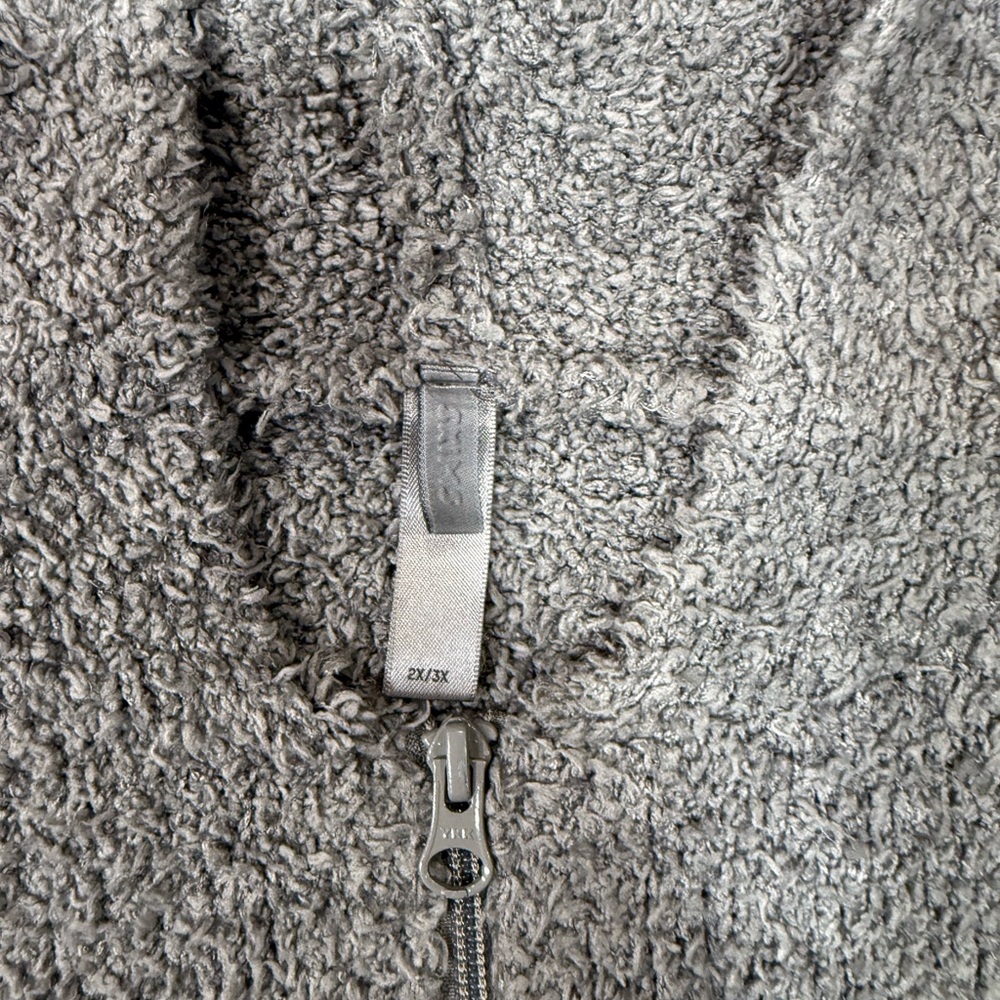 SKIMS Cozy Knit Zip Up Hoodie Smoke 2x/3x Oversized Cropped - Picture 2 of 3
